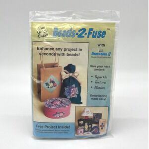 Beads 2 Fuse Clear Glass‎ Beads Embellishing Craft Project Kit Sparkle Texture